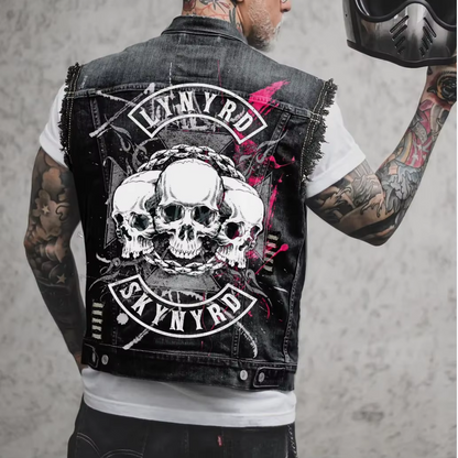 Classic Blue Jeans Mens Waistcoat