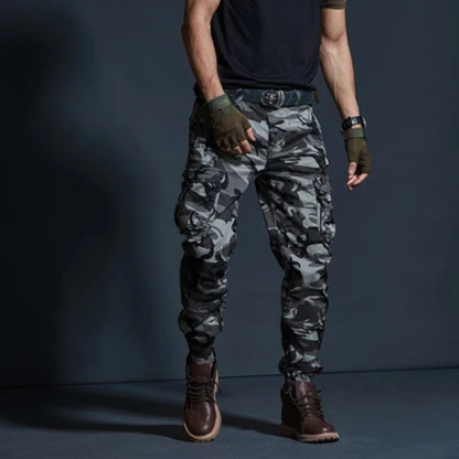 Comfortable Fit Cargo Pants with Elastic Waist