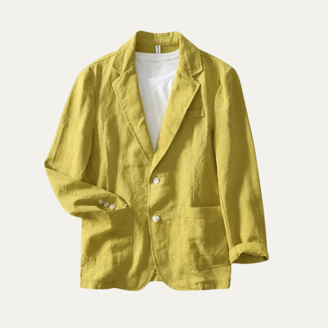 Slim Fit Summer Linen Blazer for Men