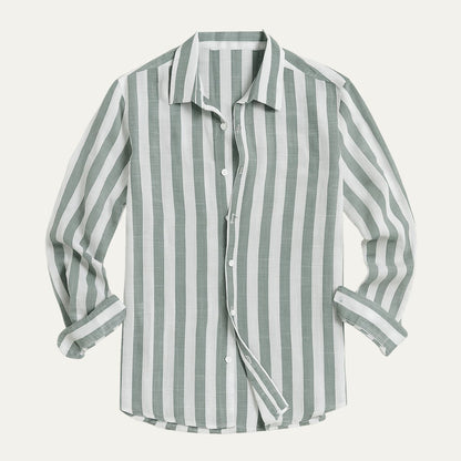 Classic Stripe Men's Casual Shirt - OutfitLondon