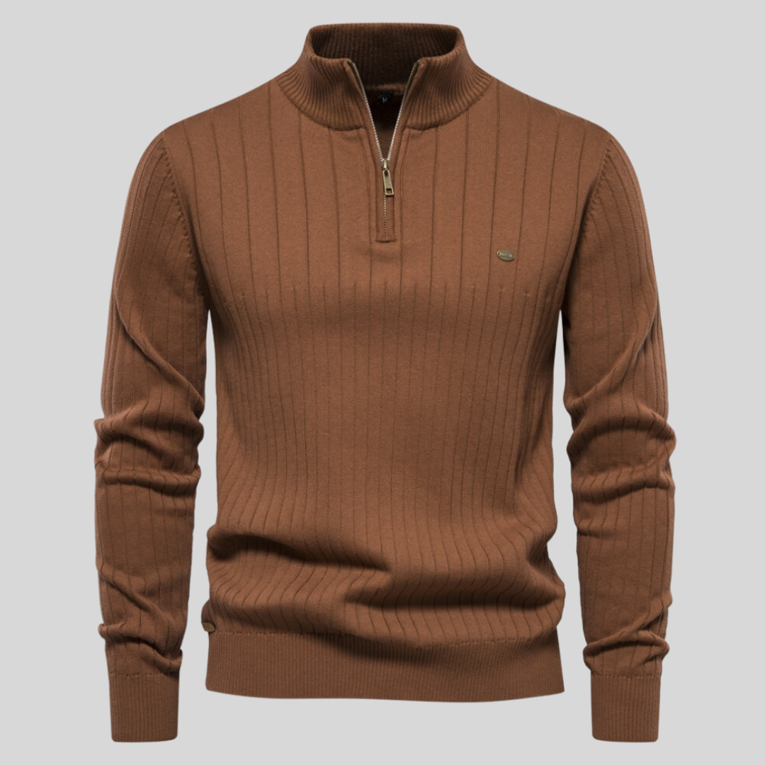 Traditional Mens Quarter Zip Pullover