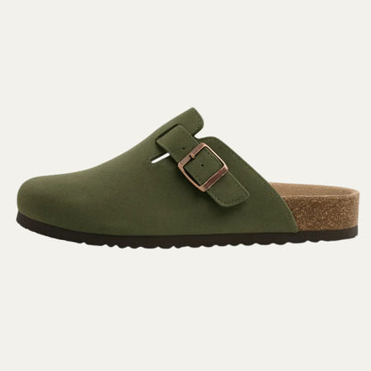 Luxurious Olive Suede Moccasin Slippers for Men