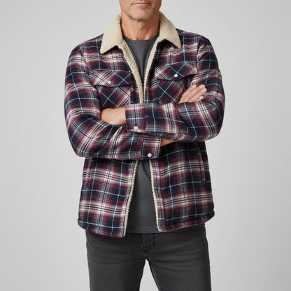 Classic Plaid Button Down Winter Coat