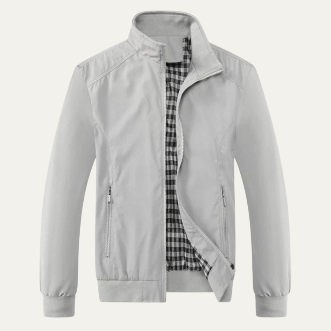 Men's Breathable Casual Checked Bomber Coat
