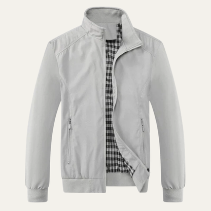 Men's Breathable Casual Checked Bomber Coat