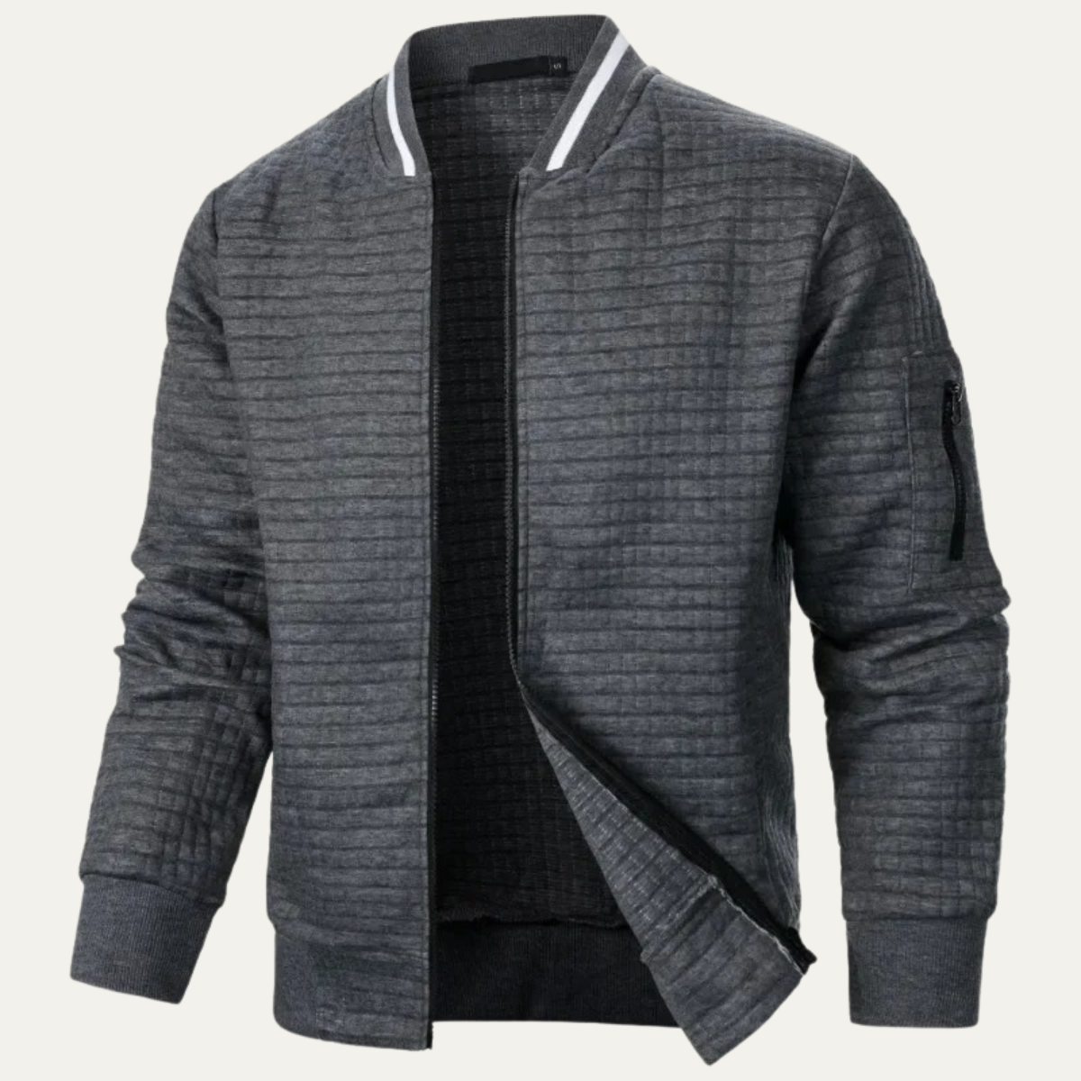 Slim Fit Quilted Men's Bomber Jacket