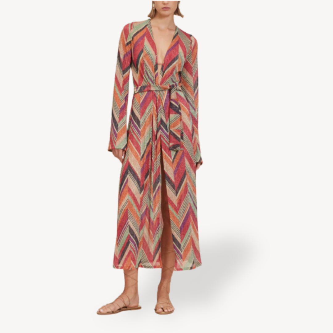 Ladies' Patterned Knitted Jumpsuit Set - OutfitLondon