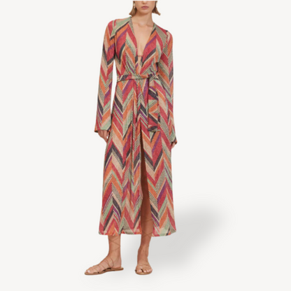 Ladies' Patterned Knitted Jumpsuit Set - OutfitLondon