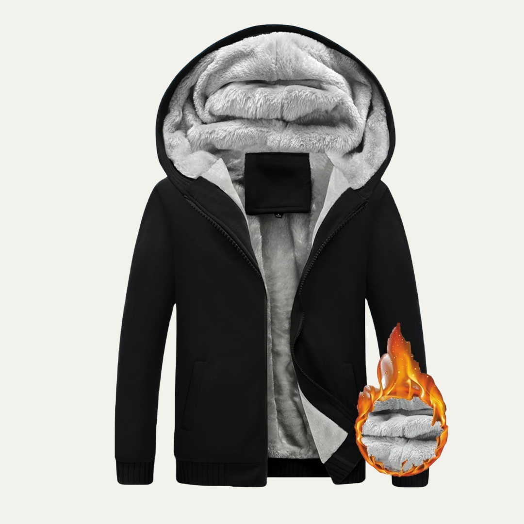 Warm Waterproof Fleece Lined Mens Hoodie Jacket