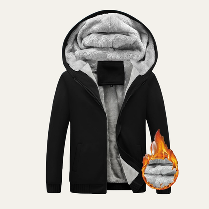 Warm Waterproof Fleece Lined Mens Hoodie Jacket