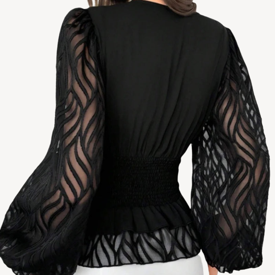 Chic Lightweight Ruffle Blouse Top