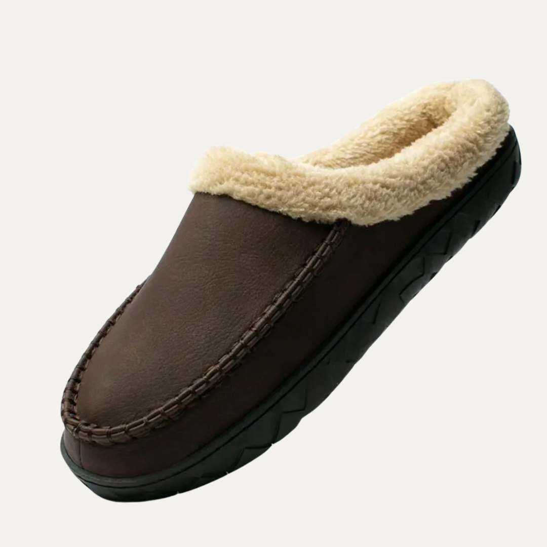 Men's Warm Fleece Lined Moccasin Slippers Shoes