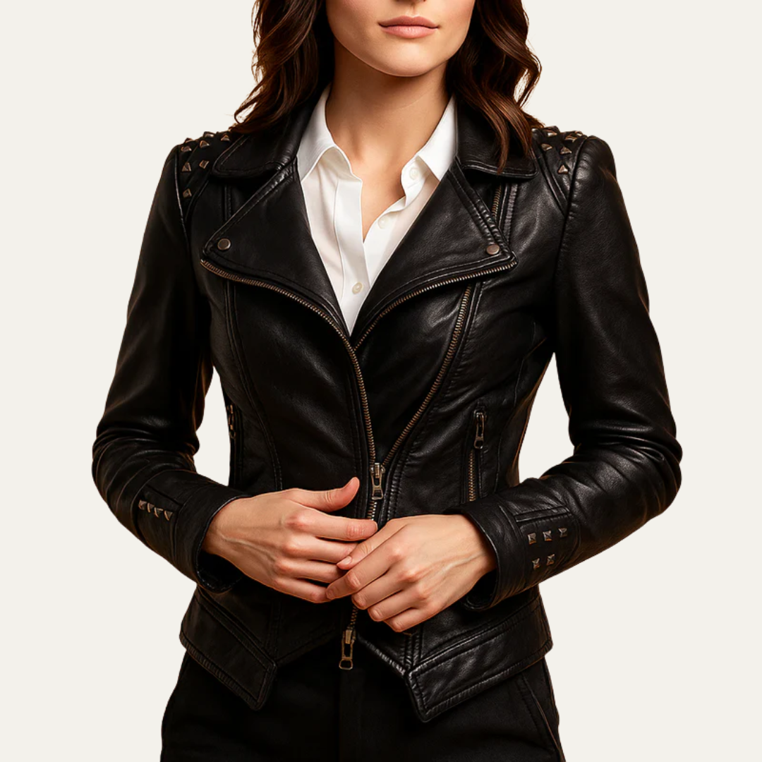 Biker Chic Faux Leather Moto Jacket