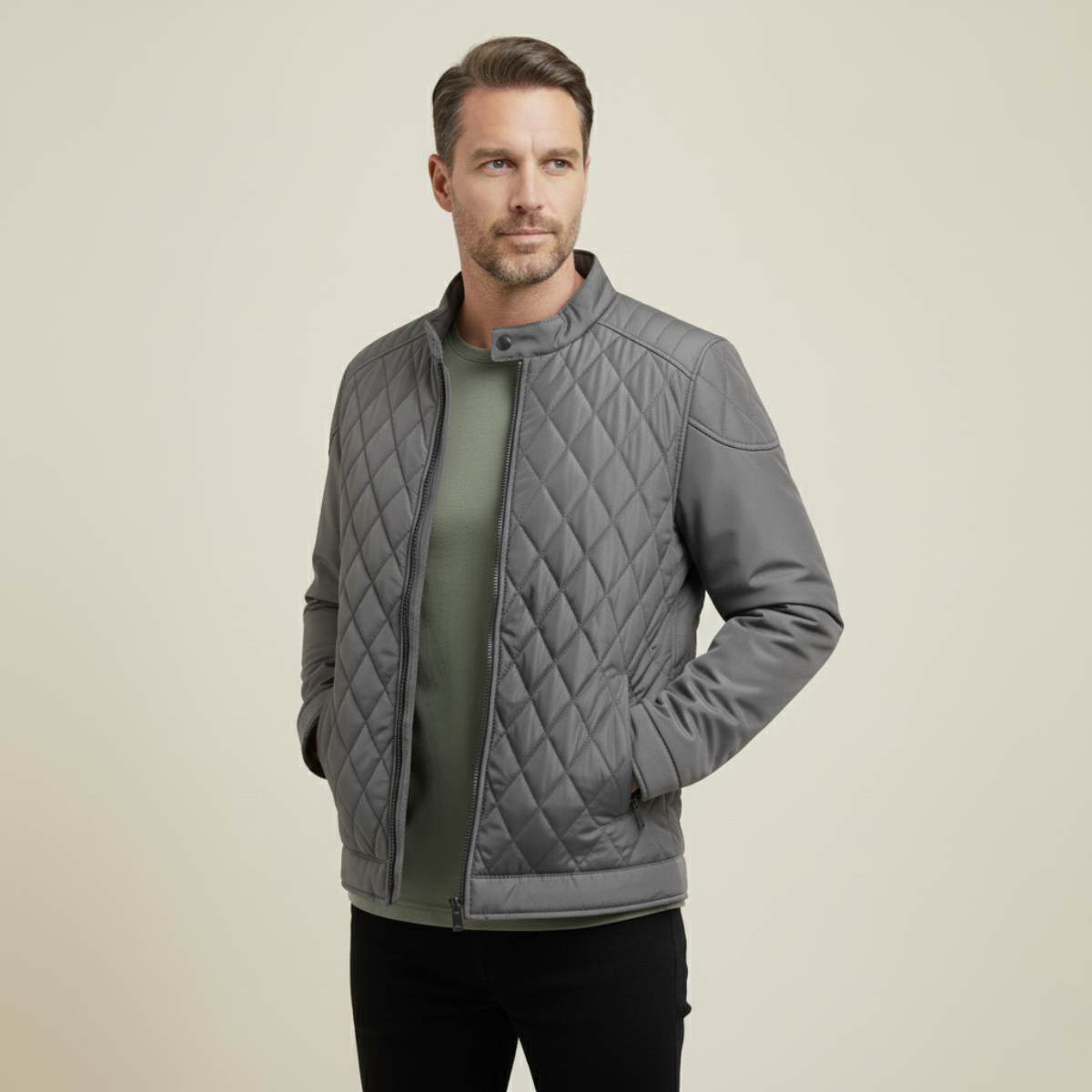 Sheffield Men's Slim Insulated Padded Parka Jacket