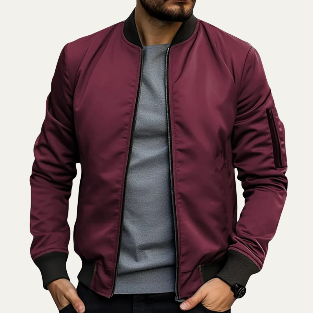 Men's Slim Fit Soft Bomber Jacket