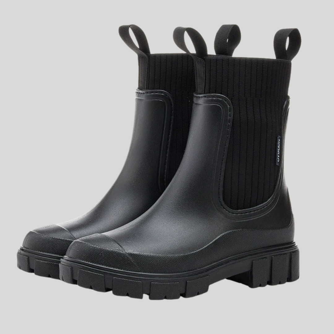 Warm Waterproof Ankle Boots with Grip Sole and Soft Insole - OutfitLondon