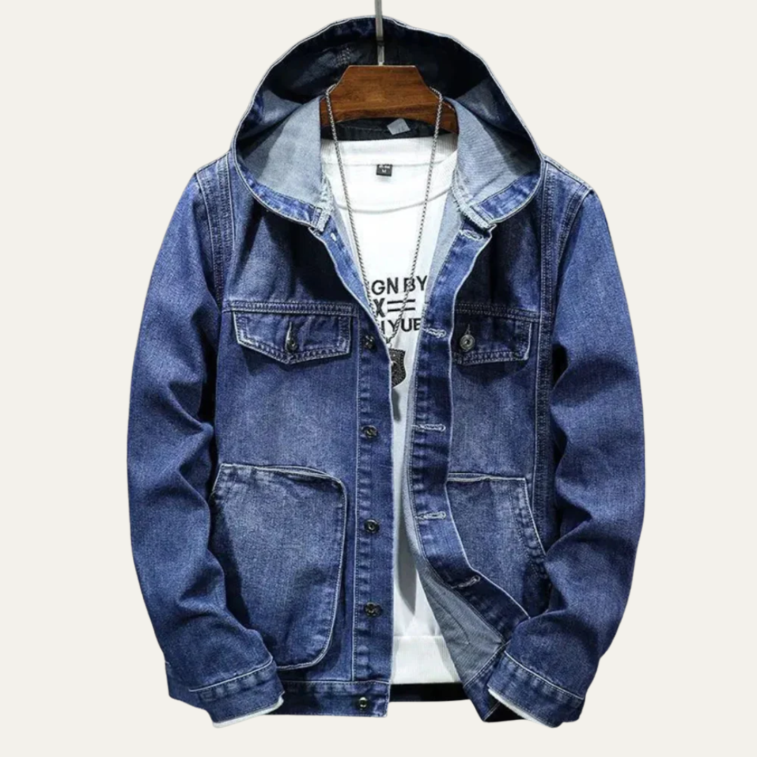 Classic Blue Jean Hoodie Jacket