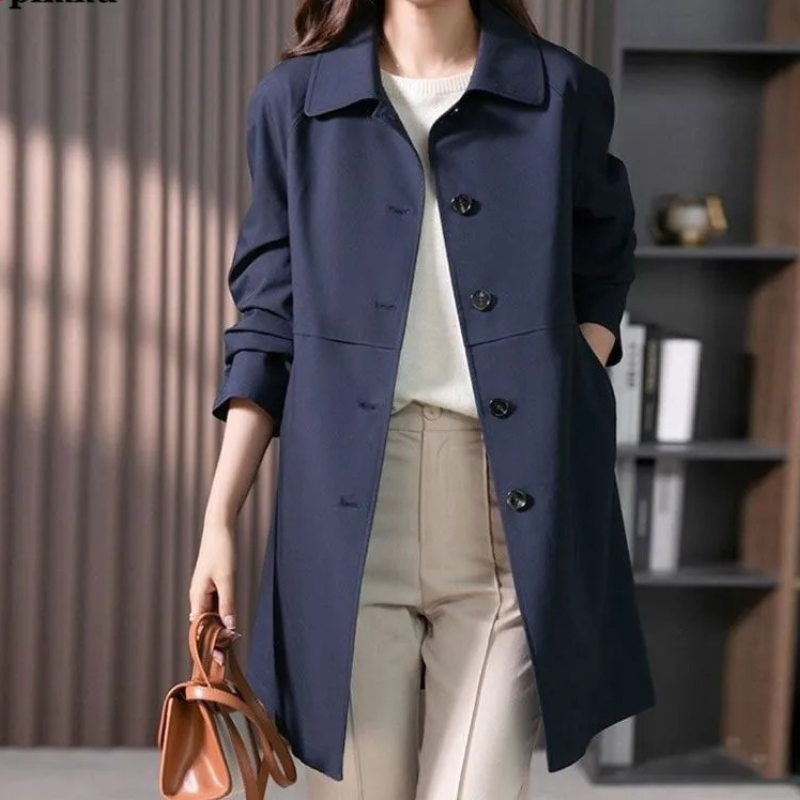 Elegant Ladies Classic Trench Coat