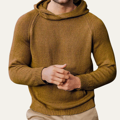Men's Fitted Crew Neck Pullover Hoodie