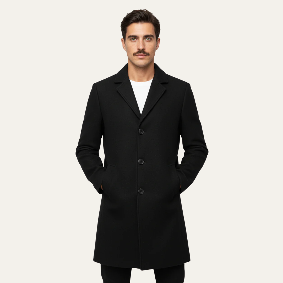 Men's Warm Waterproof Long Trench Coat