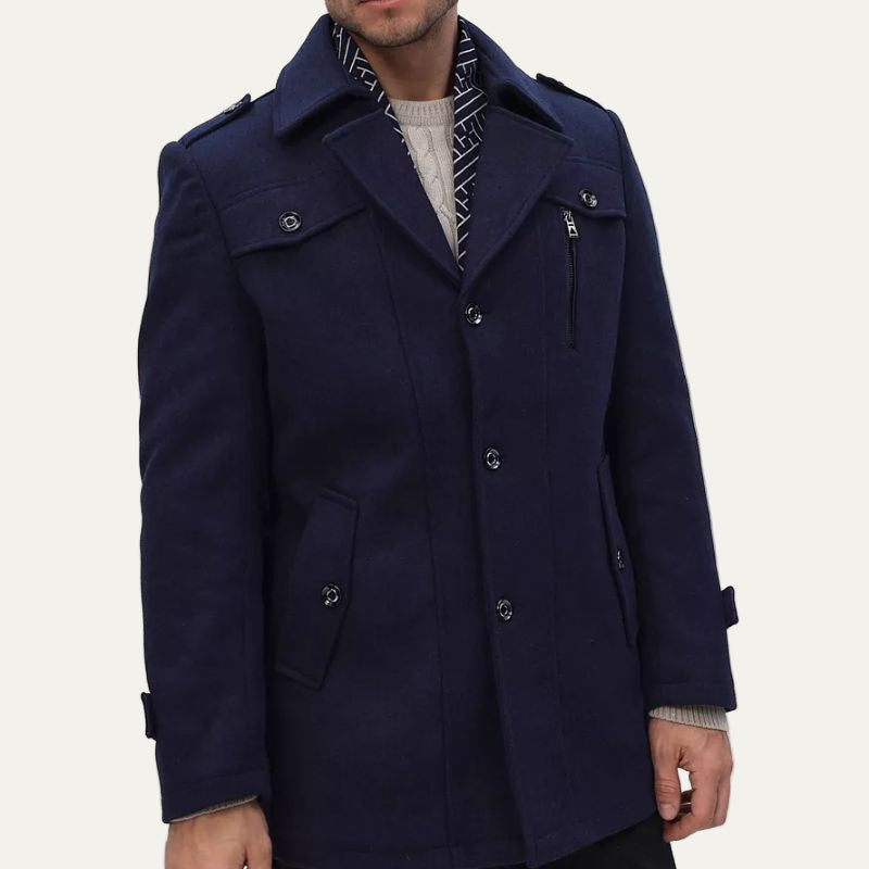 Men's Classic Outdoor Jacket with Practical Pockets