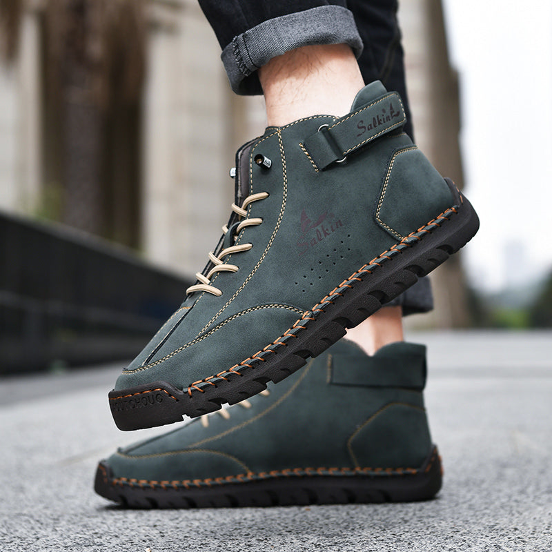 Authentic Brown Leather Ankle Boots
