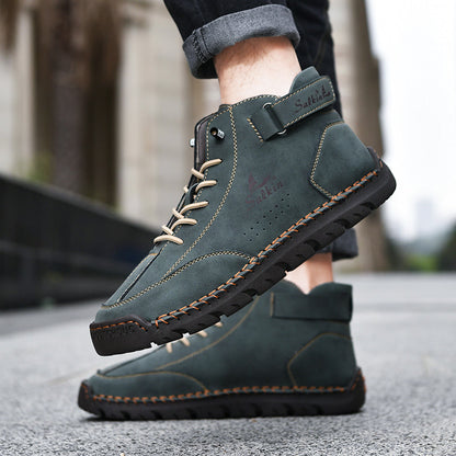Authentic Brown Leather Ankle Boots