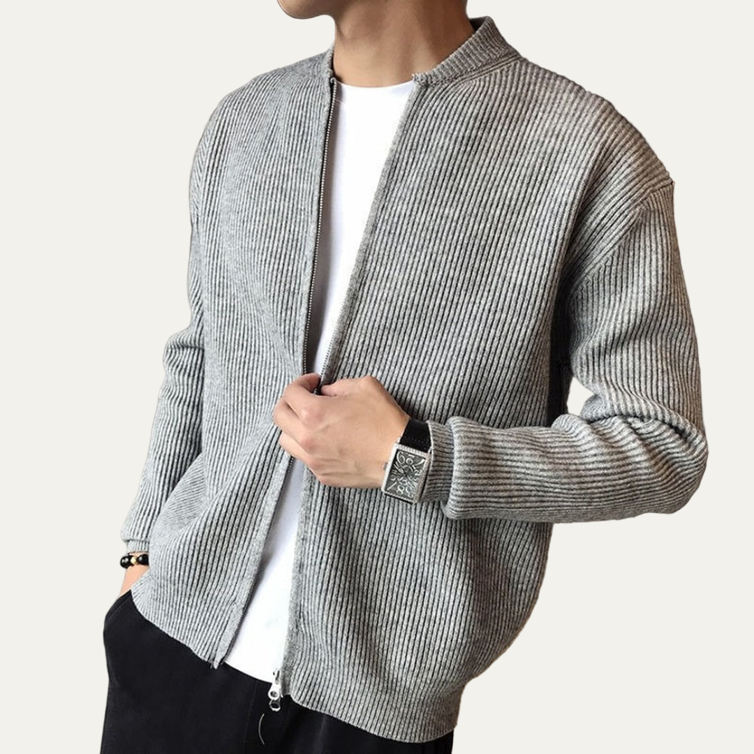 Classic Men's Zip Up Knitted Sweater
