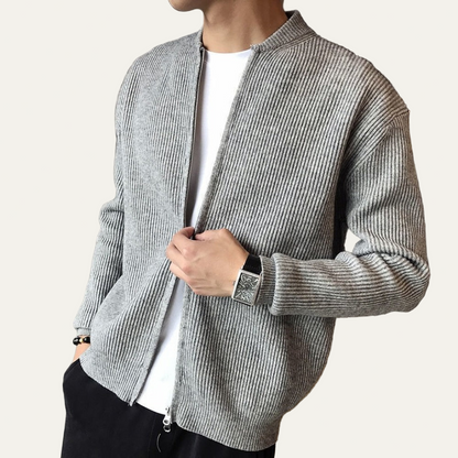 Classic Men's Zip Up Knitted Sweater
