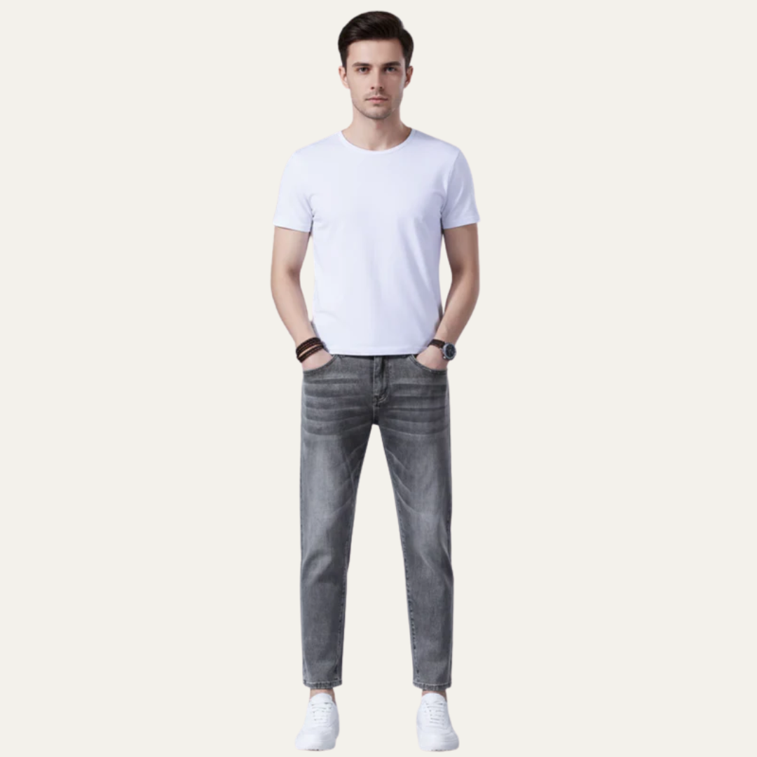 Men's Classic Straight Fit Jeans Pants