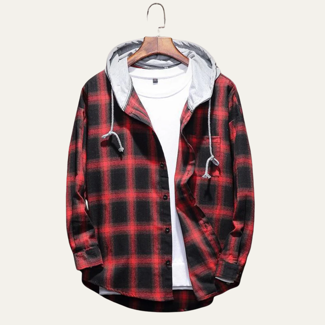 Warm Plaid Hoodie Flannel Shirt