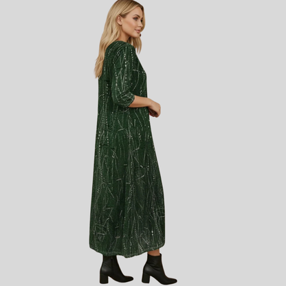 Elegant Long Sleeve Evening Dress