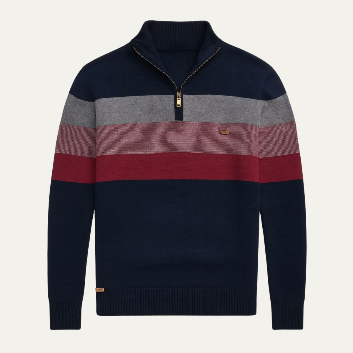 Men's Classic Crew Neck Stripe Sweater