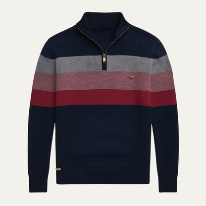 Men's Classic Crew Neck Stripe Sweater