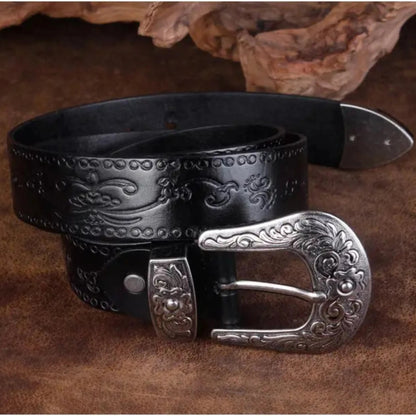 Rugged Genuine Leather Belt - Classic Western Design
