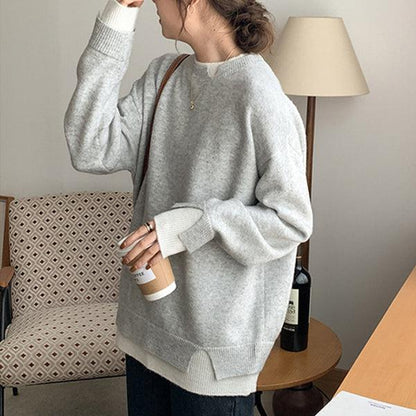 Comfortable Light Grey Women's Cashmere Sweater