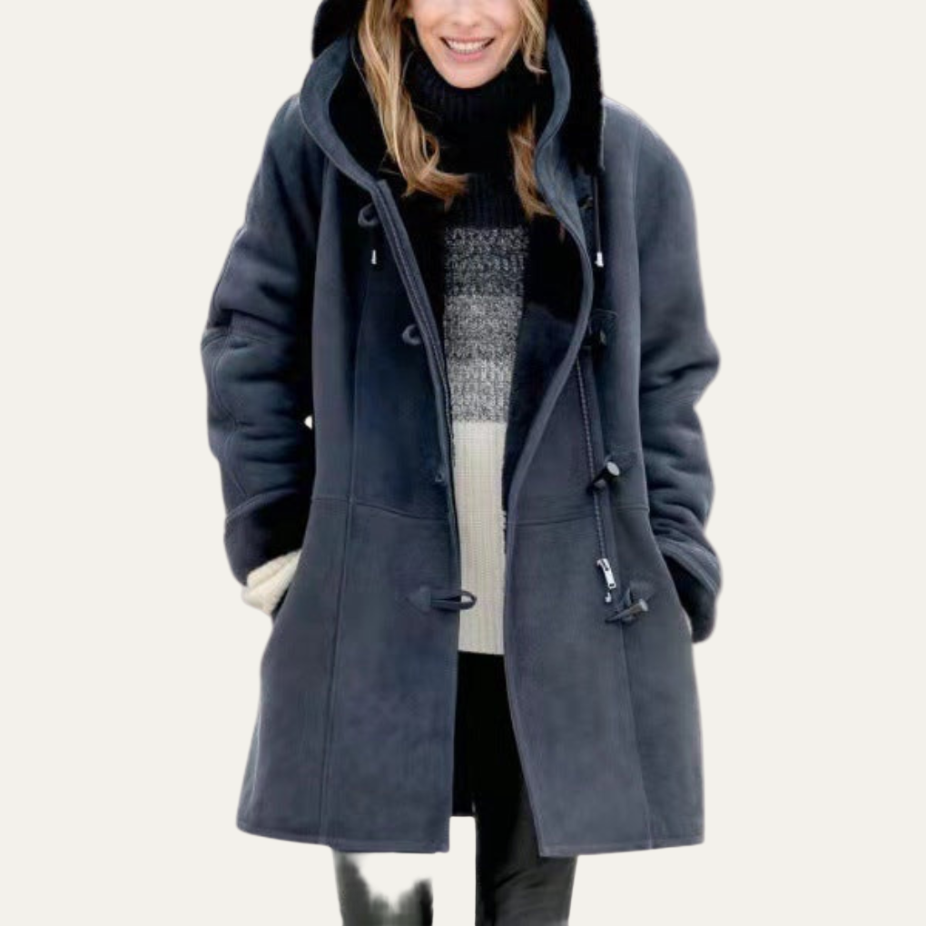Cozy Faux Fur Toggle Coat for Women - OutfitLondon