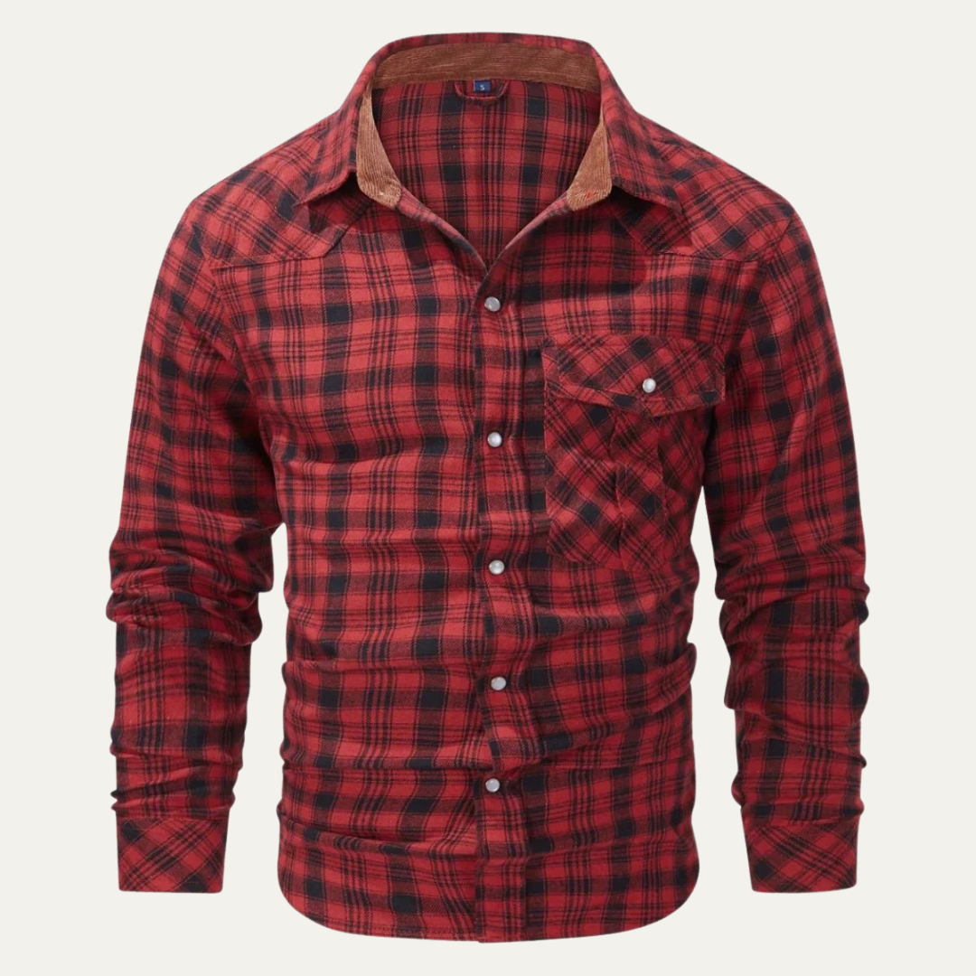 Rustic Plaid Casual Flannel Shirt - OutfitLondon