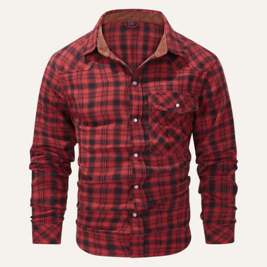 Rustic Plaid Casual Flannel Shirt - OutfitLondon