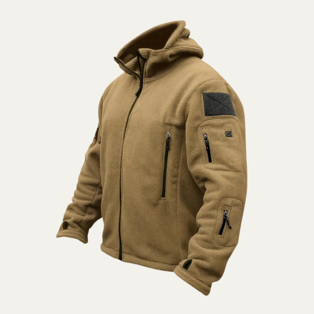 Men's Warm Waterproof Zip Up Fleece Jacket