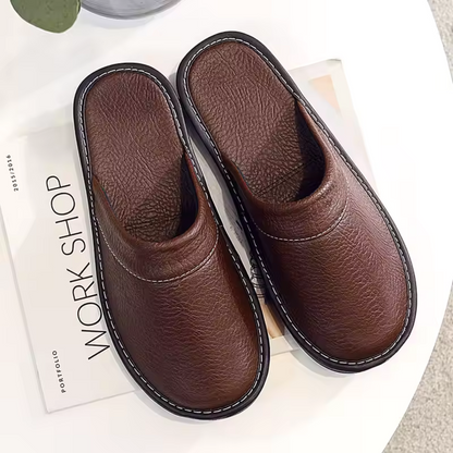 Comfortable Men's Leather Slip On Shoes - OutfitLondon
