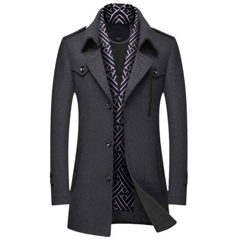 Classic Fit Mens Tailored Overcoat