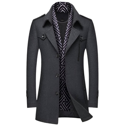 Classic Fit Mens Tailored Overcoat