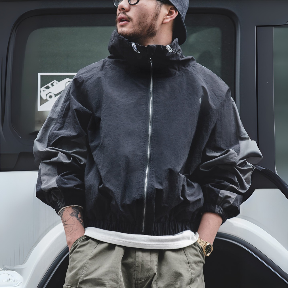 Relaxed Fit Hoodie Zip Up Jacket - OutfitLondon