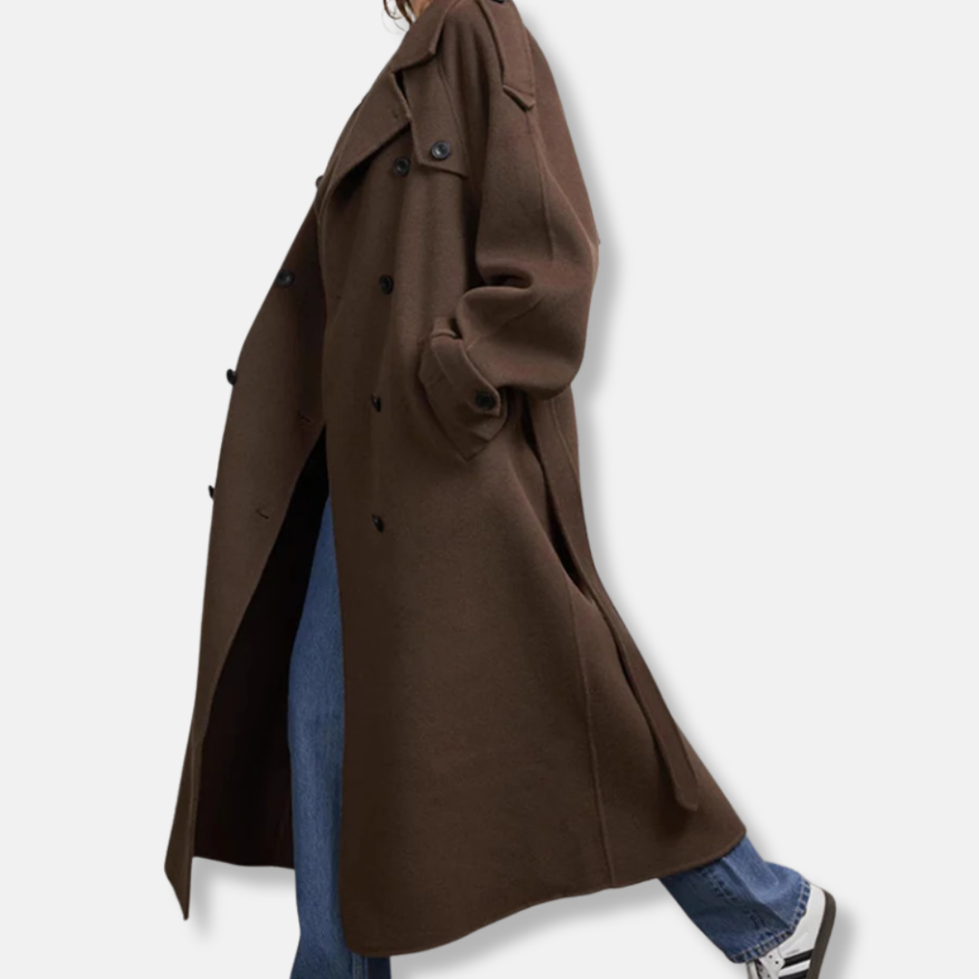 Classic Oversized Double Breasted Wool Coat