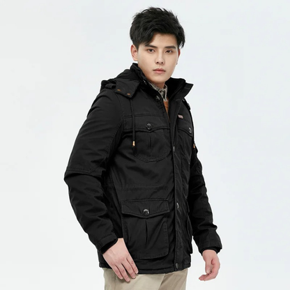 Warm Men's Fleece Lined Parka Winter Jacket