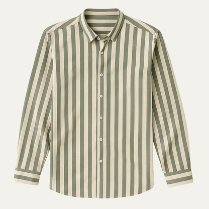 Classic Men's Striped Cotton Shirt