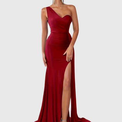 Asymmetrical Floor Length Evening Dress