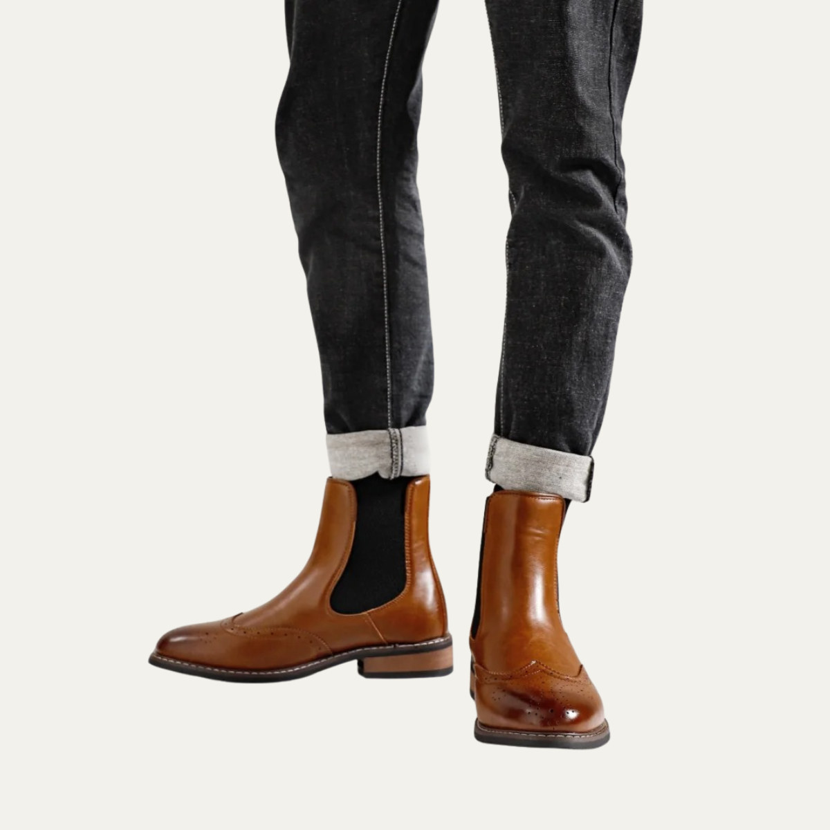 Stylish Men's Leather Ankle Chelsea Boots