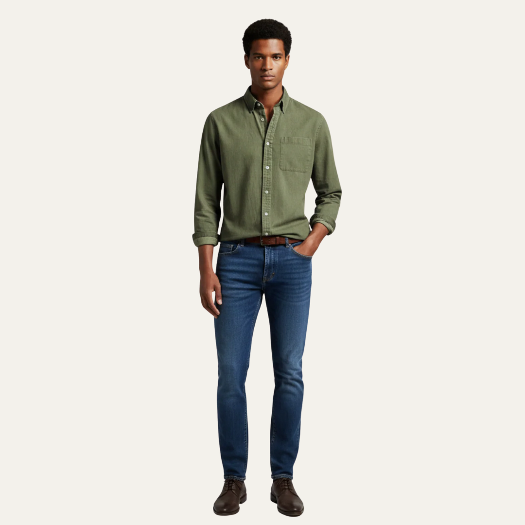 Relaxed Fit Shirt and Jeans Combo Set
